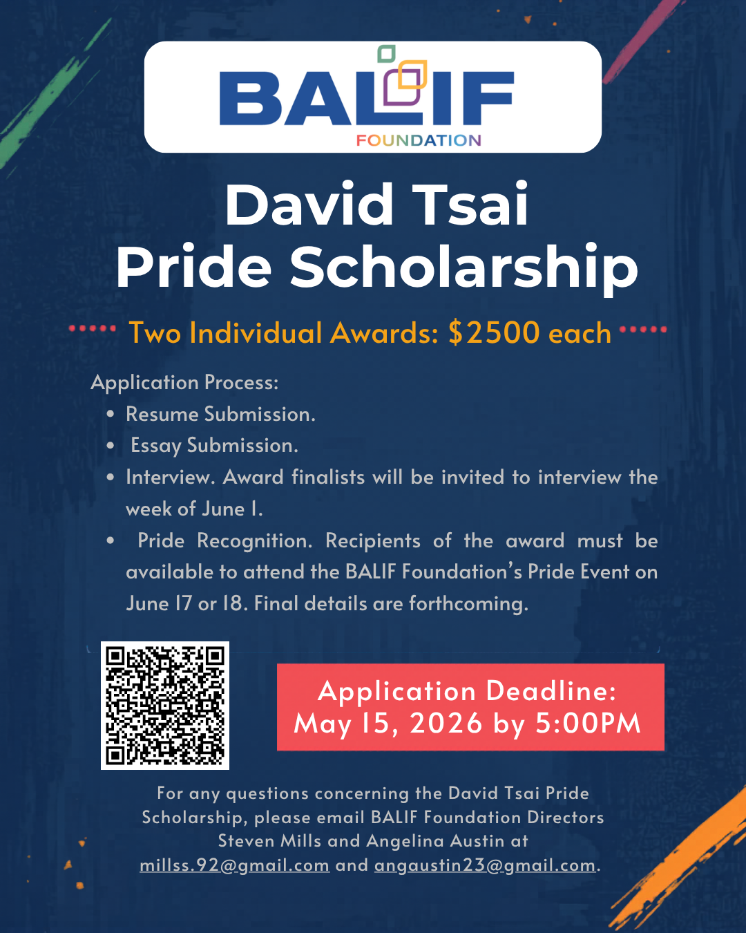 David Tsai Pride Scholarship - BALIF | An LGBTQI Bar Association